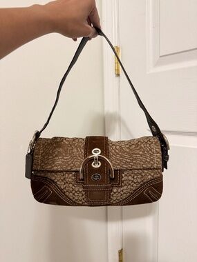 Coach Authentic Vintage Brown Mini Flap Shoulder Bag
